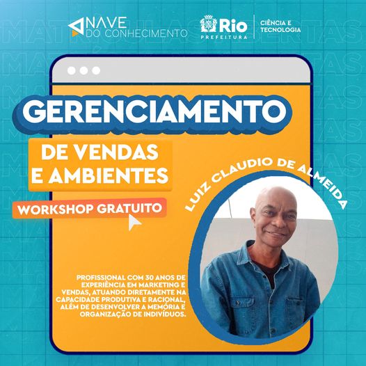 Workshop Gratuito Gerenciamento De Vendas E Ambientes Instituto Usina Social